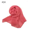 Scarves Cross-Border Arrival High Quality Voile Twill Crumpled Solid Color Scarf Baotou Shawl Silk One Piece Dropshippin