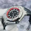 Audpi Watch Abby Watches Automatic Epic Royal Oak Offshore Series 15701 Limited Edition Black and Red Color Matching Display Deep Dive 300 Meter Automatic Mecha