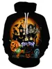 2023 Halloween-Totenkopf-3D-Digitaldruck-Paar-Pullover, personalisierter lustiger Kapuzenpullover