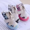 Dog Apparel Bling Leopard Pet Shoe Puppy Blue/Pink/Green/Black 4st/Lot Fashion1036 XS/S/M/L/XL Cat Yorkshire Sports Products