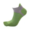 Chaussettes pour hommes Sports de basket-ball pour hommes Paire d'orteils Courir 1 Cinq Meias Mesh Finger Laine Femmes