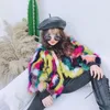 Płaszcz dla dzieci moda zimowa płaszcz dla wielokolorowej faux futra Kurtka Baby Glam Faux Fur Płot dziewcząt CT096 231018