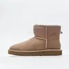 Designer platform classic ultra mini snow boots chestnut sand mustard seed beige australian winter tasman tazz ankle boots sheepskin fashion boots C1019-2