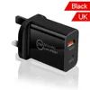 USB + Type-C 20W PD Wall Charger Adapter Real 20W PD Szybki adapter ładujący US UE UK Plug