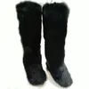 ブーツ2023冬の膝 - ハイ女性ファーブランドデザイン豪華なふわふわの長い女性太い非滑り綿231019