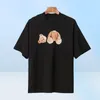 23sss masculinas teddy urso tshirts tshirts preto camiseta rosa masculino feminino tampo tampo de manga curta designer de algodão roupas 2022069627
