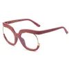 Sonnenbrillenrahmen 2023 Modemarke Quadratische Anti-Blaulicht-Brillen für Frauen Vintage Schwarz Rosa Brillengestell Weibliche Computerbrille