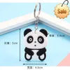 Portachiavi in gomma morbida in PVC con animali del fumetto Panda Elefante Mucca Orso Nuovi accessori per ciondoli per borse per bambole Ornamenti carini per donne Bambini