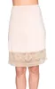 スカートの女性ハーフスリップソリッドスカートレースパッチワークペチコート膝の長さのドレスレディアンダースカート