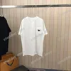 21SS Männer bedruckte T-Shirts Polos Designer Dreieckstasche Paris Kleidung Kurzarm Herrenhemd Tag Loose Style Black337y