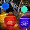 Christmas Decorations Large Light Up Pvc Inflatable Ball With Rechargeable Led Remote Control Outdoor Decorative Drop Delivery Home Dhpqa