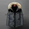 Parkas pour hommes col en fourrure doudoune d'hiver en duvet de canard blanc mâle garder au chaud -30 degrés Parkas hommes coupe-vent à capuche épaissir manteau en duvet multi-poches J231019