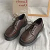 Sukienka Buty Czarne brązowe zabytkowe buty buty Kobiety jesienne lato moda Wygodna koronkowa platforma Oxford Mokasyny Buty łodzi 231018