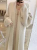 Kvinnors stickor Tees Winter Women Sweater Sticked Cardigan Oversize Girls Woman Cashmere Pullover Tops Långärmad maxi Vintage Y2K Tjock 231018