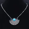 Anhänger Halsketten Böhmische Ethnische Doppel Phoenix Halskette Für Frauen Edelstahl Blau Stein Vintage Choker Boho Schmuck Geschenk N3314S04