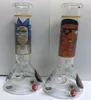 Narghilè Pipa con ciotola di vetro Narghilè Bong Pipa ad acqua Dab Rig stampato