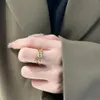Klasyczne obrączki ślubne moda na pusty Diamentowy Diamentowy pierścień 18k złoty platowany pierścień projektant biżuterii Para miłość 216h