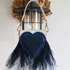 Sacs de soirée de luxe véritable plumes d'autruche sac à main femmes pêche coeur sac à main femmes fête pochette 231019