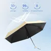 Paraplyer mini Pocket Paraply Ultralight 6 Ribs Parasol Rain Sun Women's Man Girls Anti UV Folding Portable Patio