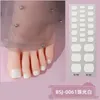 26Tips/Sheet Nail Sticker Adhesive Toenail Art Polish Tips French Glitter Sequins Nail Wraps Strips Easy Toenail Sticker