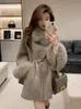 Women Fur Faux Przyjazdy Kobiety Winter Wool Cape Modny kaszmir Poncho Lady Real Fox Cloak Mankiety Mankiety Streetwears 231113