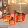 Kerstversiering decoratie geschenkdoos driedelige stapelhoofdtas scène-indeling boomornamenten navidad 231018
