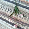 Fiori decorativi 2 pezzi 53 cm fiore artificiale 3 rebbi tulipano bouquet decorazione domestica composizione in seta matrimonio