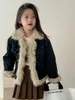 Kurtki dziewczęta zagęszczanie bawełny klip Cowboy zimowe ubranie