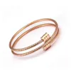 Men Women Charm Cuff Bangles Bracelets Simple Fashion Round Rose Gold Chain Link Wrap Bracelets Sporty Jewelry270H