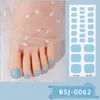 26Tips/Sheet Nail Sticker Adhesive Toenail Art Polish Tips French Glitter Sequins Nail Wraps Strips Easy Toenail Sticker