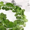 Decorative Flowers 12pcs 200Cm Green Vine Silk Artificial Ivy Hanging Leaf Garland Plant Grape Home Wedding Bathroom Garden Decoration