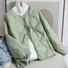 Mulheres para baixo parkas outono inverno sólido algodão jaqueta feminina leve solto acolchoado casual puffer roupas 231018