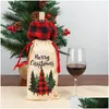 Decorazioni natalizie Decorazioni natalizie Claus Vino Er Faceless Evade Colla Bambola Vini Bottiglia Decorazione Natale Terra nordica Dio Babbo Natale Dhhsz