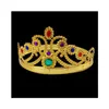 Chapeaux de fête Chapeaux de fête King Crown Halloween Ball Dress Up Sceptre en plastique Fournitures de fête Couronnes d'anniversaire Couronnes de princesse Maison Jardin Dhdkq