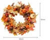 Decoratieve Bloemen Kransen Herfst Deurkrans Kerst Halloween Decoratie Pompoen Bes Dennenappel Esdoorn Kunstmatige Krans Doek Rotan Materiaal Thuis 231019