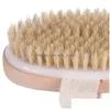 Bath Brushes Sponges Scrubbers Brush Dry Skin Body Soft Natural Bristle Spa The Wooden Shower Brushs Without Handle 0407 Drop Del Dhg0W