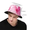 Berets Watercolor Colorful Pink Bob Hats Vocation Getaway Headwear Accessories Fisherman For Outdoor Women Men Ispoti Cap Packable