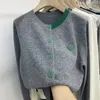 Women's Knits Tees Spring and Autumn Korean Gentle Knitted Cardigan Women Patch Long Sleeve Bottom Top Westernized Loose Sweater Female Coat 231018