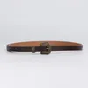 Cinturones Europeo y americano personalizado tallado cuero aguja hebilla versátil vintage tótem moda cintura delgada cinturón