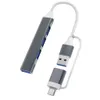 USB Tipo C HUB Dock 3.0 USB 3.0 2.0 Hub 4 Porte Adattatore Multi Splitter OTG Per PC Lenovo HUAWEI Xiaomi Macbook Lega di Alluminio