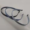 10PCS 10mm Denim blue Fabric Covered Metal Headbands Hem edges Plain bands for DIY jewelry Hair hoops297L