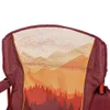 Camp Furniture Trail Oversized Camp Chair with Cooler Ombre Mountains Design Red and Orange 231018