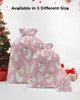 Dekoracje świąteczne świąteczne różowe Święty Mikołaj Claus Snowflakes Uchwyty prezent