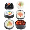 Decorazione per feste 6 pezzi in plastica Simulazione Sushi Modello alimentare realistico Rotolo di vermicelli al vapore