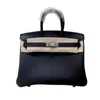 Leder Bk Platinum Handtasche echter Designer Wachsgewinde Togo Calfskin Lychee Muster Frauenbag Schnalle LB6f