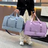 Bolsas de lona Bolsa de viaje para hombres y mujeres con compartimento para zapatos Bolso deportivo Bolso de gimnasio Bolso de hombro de gran capacidad para el fin de semana durante la noche 231019