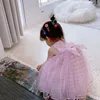 Girl Dresses Toddler Kids Baby Girls Summer Plaid Bow Dress Weddings Clothes Fancy Long Casual