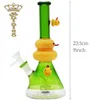 New Beaker Hookah Recycler Glass Bong Recycler Dab Rig Smoking 14mm Joint Banger Water Bongs duck