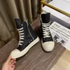 Tasarımcı Erkek ve Kadın Spor Ayakkabıları İçin Yüksek Üst Şık Saborluklar Cowhide Tuval Ayakkabıları Siyah Botlar Nefes Alabilir Tuval Ayakkabıları Konforlu Kutu