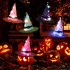 Halloween Toys 5 PCS Glowing Witch Hat 8 Belysningslägen Halloween Witch Hat Lights Decorations 8 Ljuslägen Batteridrivna strängljus 231019